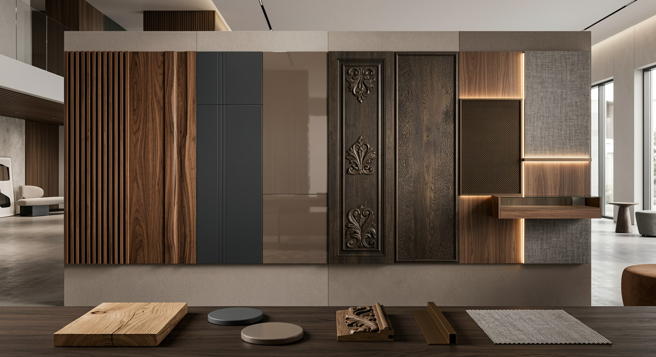 Materiali selezionati e finiture di pregio per pareti attrezzate